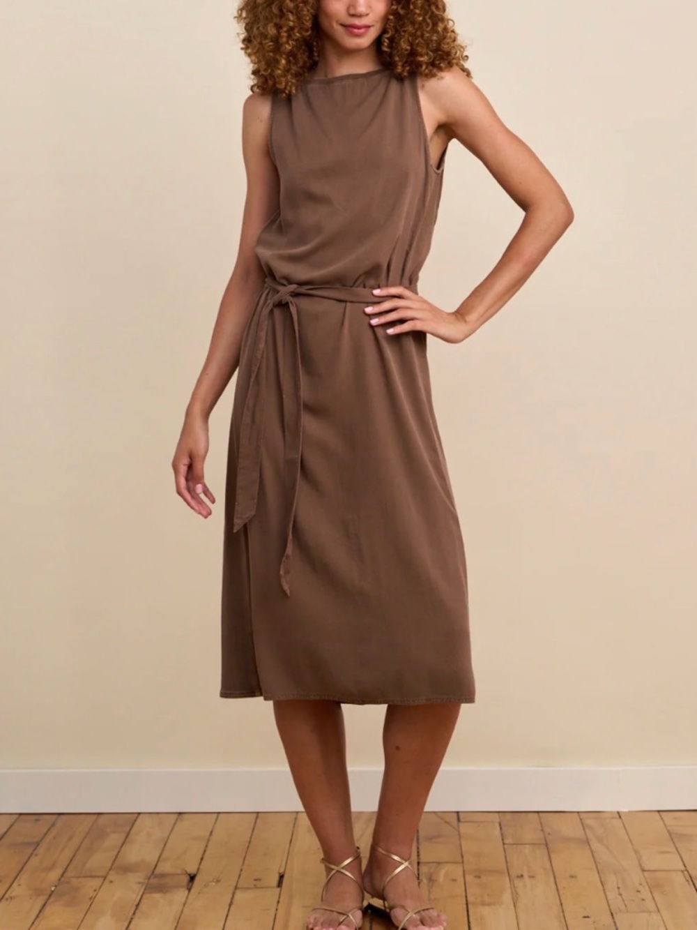 Splendid Tommie Sleeveless Side Rib Midi Dress